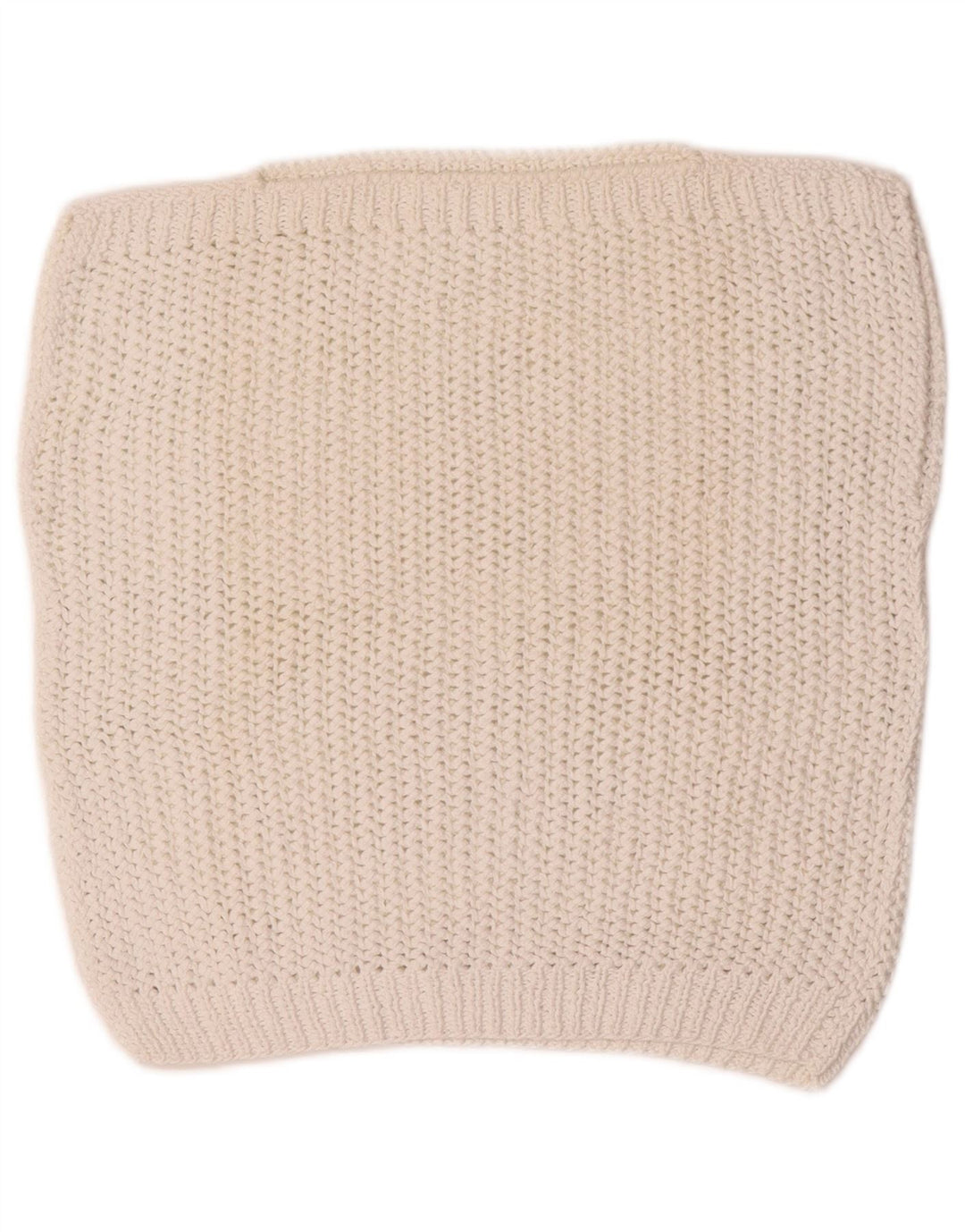 Vintage damski podkoszulek z kamizelką w stylu Crochet UK 12, średni biały