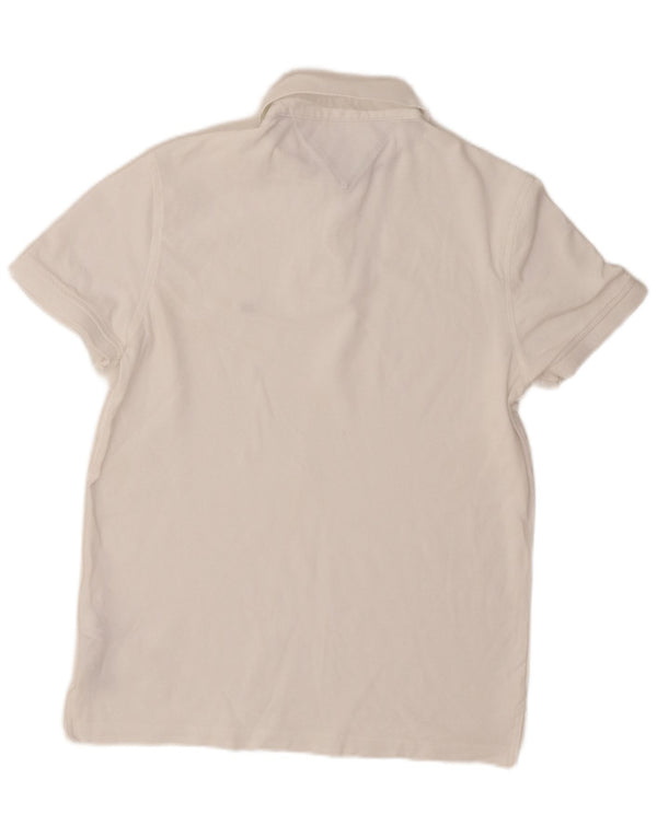 Męska koszulka polo o regularnym kroju TOMMY HILFIGER, mała, biała, bawełniana