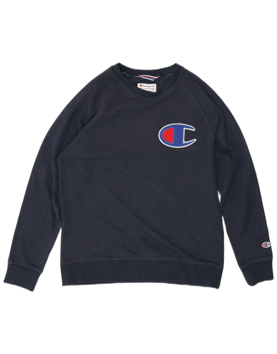 Męska bluza z grafiką CHAMPION, średnia, granatowa, bawełniana