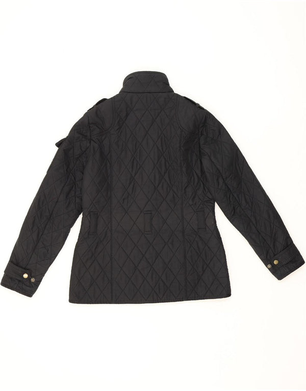 BARBOUR Womens Oversized Quilted Jacket UK 10 Small Black