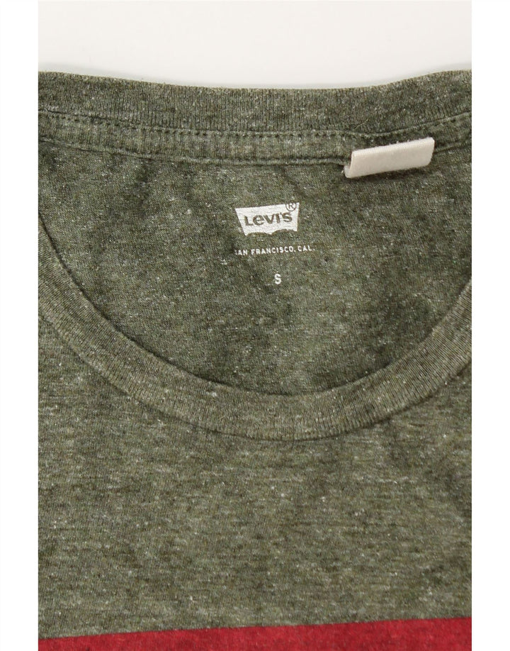 Męski T-shirt z grafiką Levi's, mały, khaki, nakrapiany