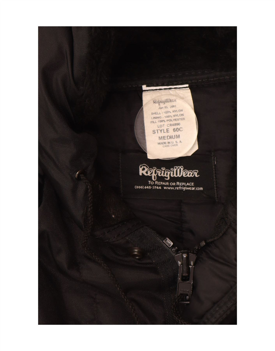 REFRIGIWEAR Damski płaszcz z kapturem i ociepleniem UK 14, średni czarny nylon