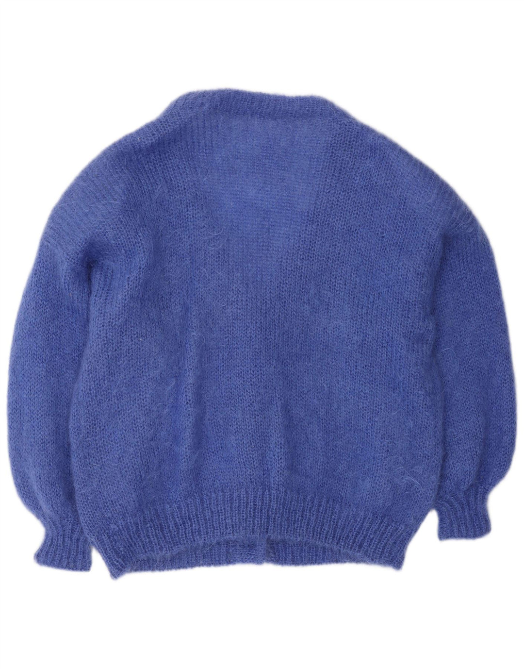 Sweter damski w stylu vintage, rozpinany UK 16, duży niebieski