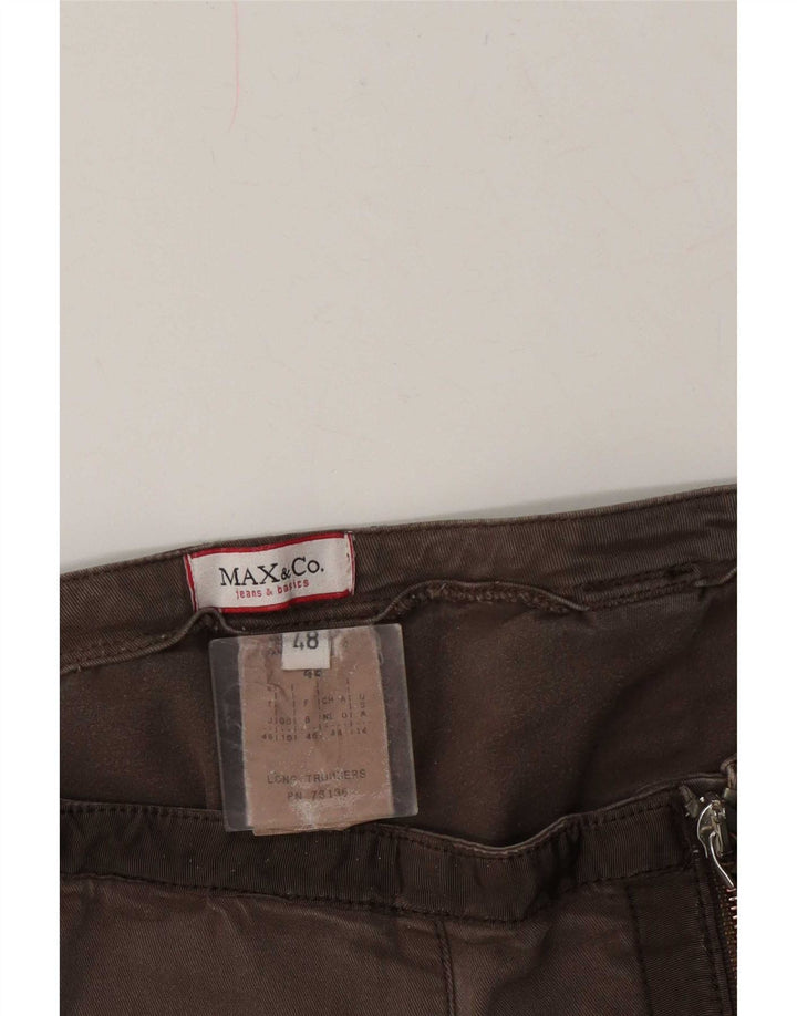 Spodnie damskie Max & Co. UK 16 Large W34 L24 Brązowe