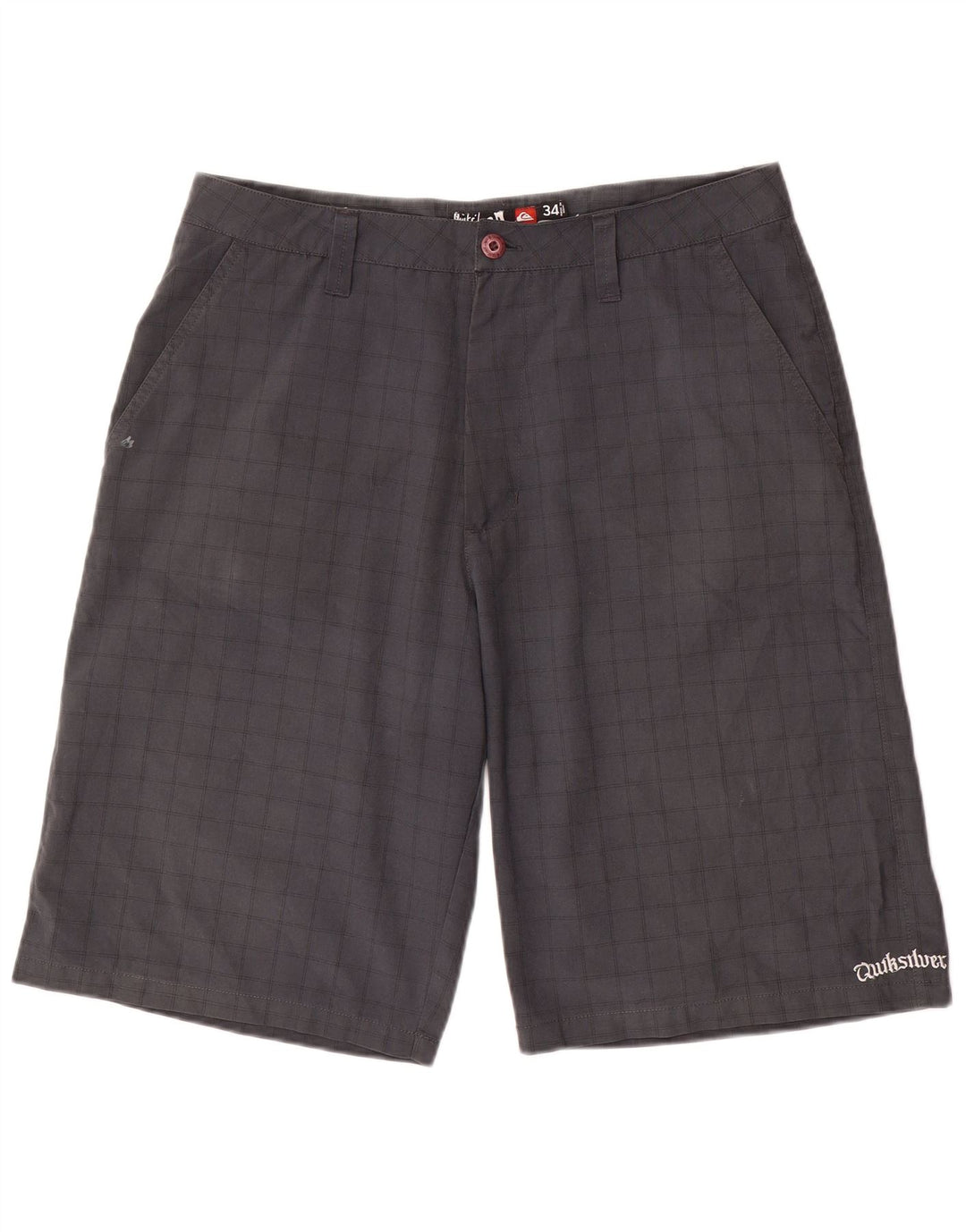 Męskie szorty cargo Quiksilver Graphic W34 w dużą szarą kratkę