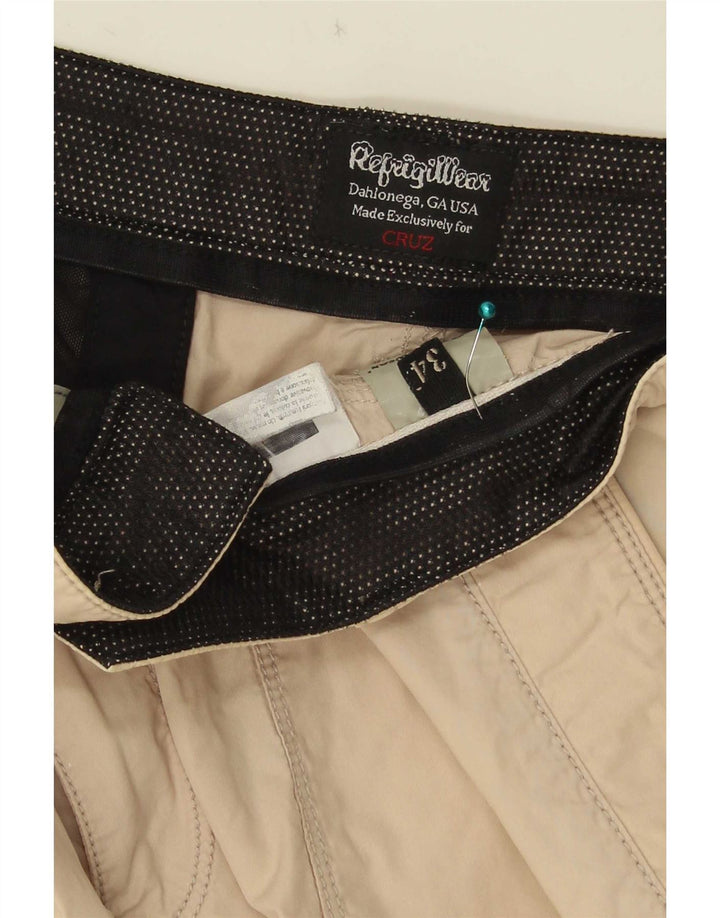Męskie spodenki Chino Refrigiwear W34, duże, beżowe, bawełniane