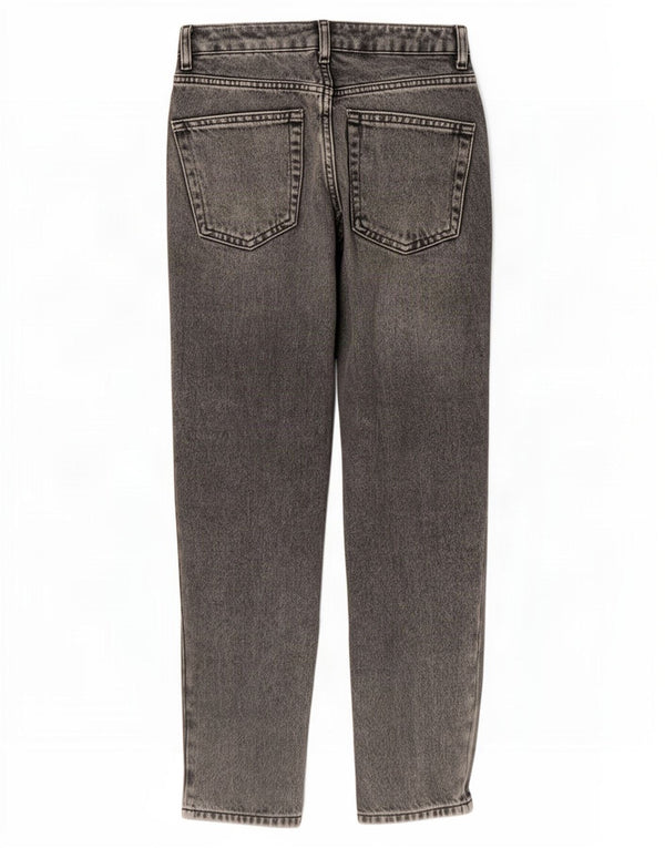 Topshop Womens Tapered Jeans W26 L26 Grey Cotton