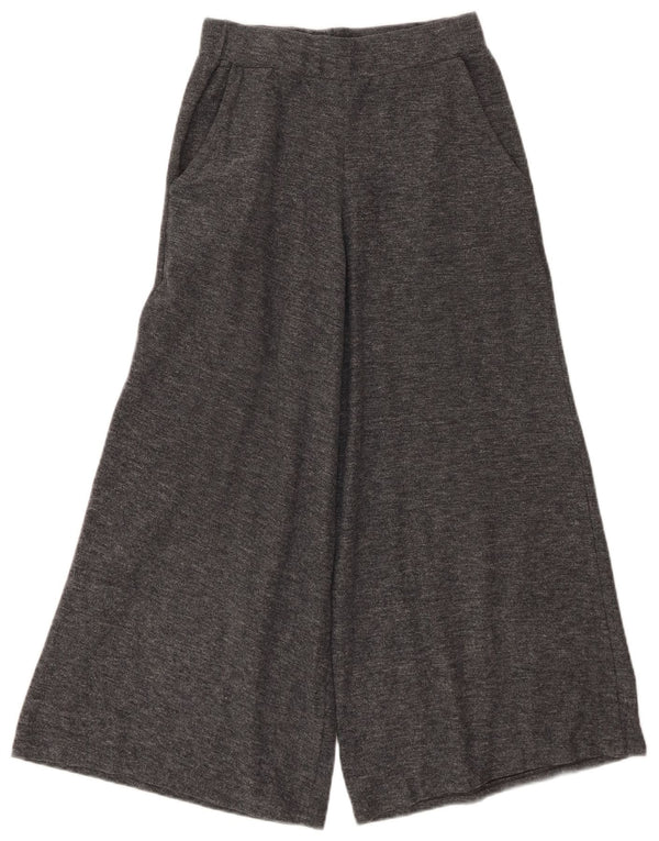 Damskie spodnie z szerokimi nogawkami Zara, małe, W26 L24, szary poliester