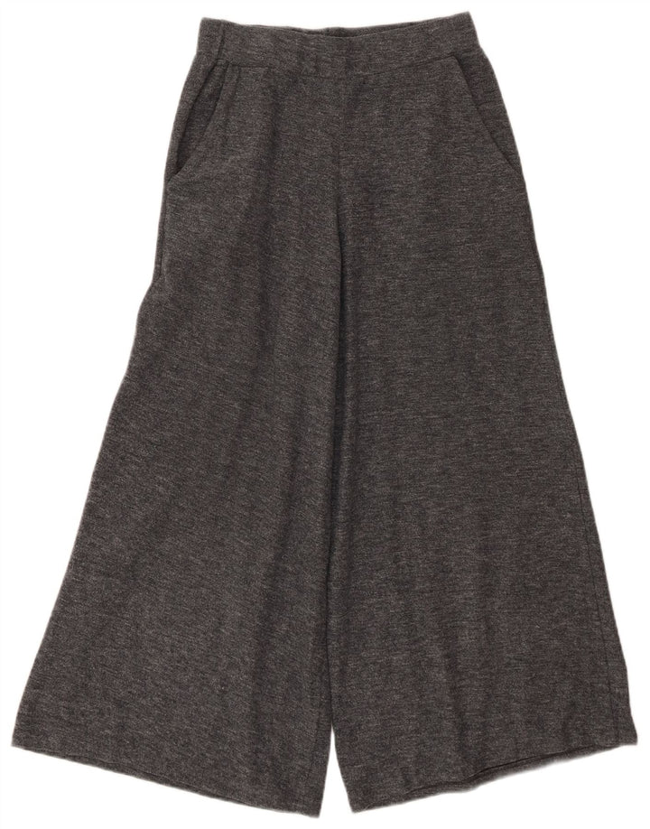 Damskie spodnie z szerokimi nogawkami Zara, małe, W26 L24, szary poliester