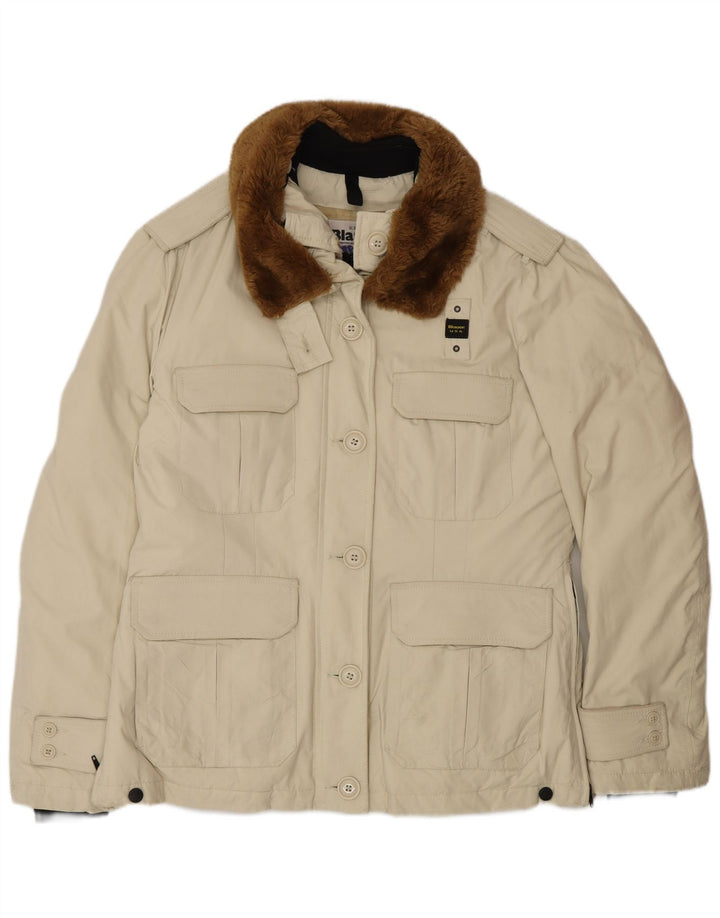 Damska kurtka wojskowa Blauer UK 18 XL, beżowy nylon