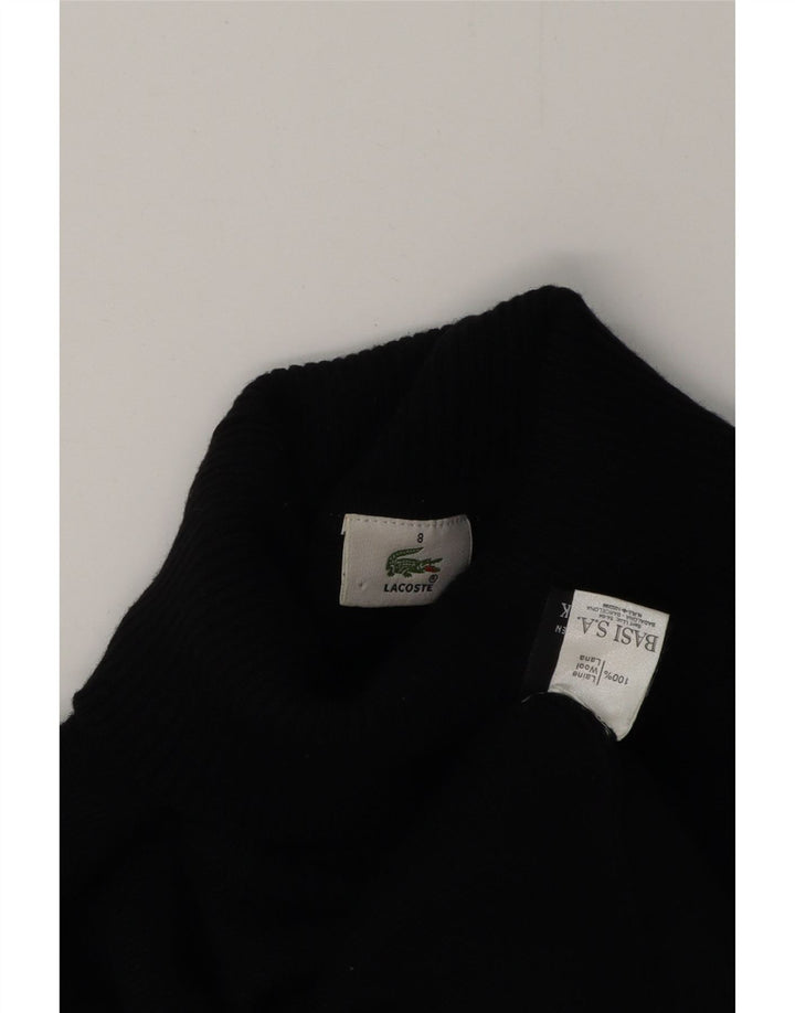 Lacoste Męski sweter z golfem, rozmiar 8 3XL, czarna wełna