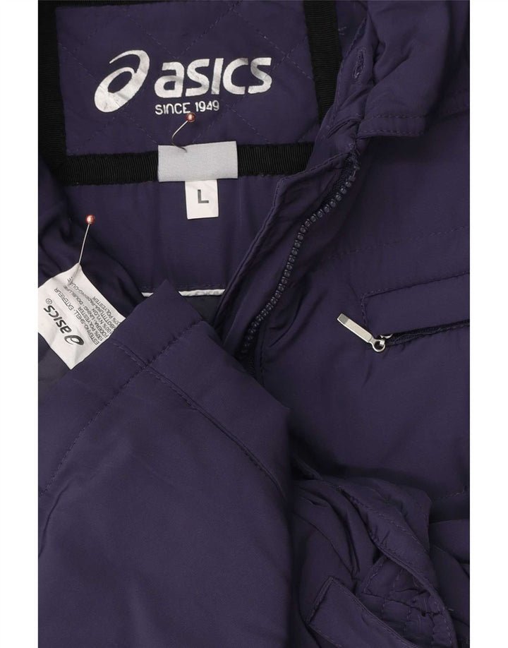 Damska kurtka wyściełana Asics UK 16, duża granatowa, poliester