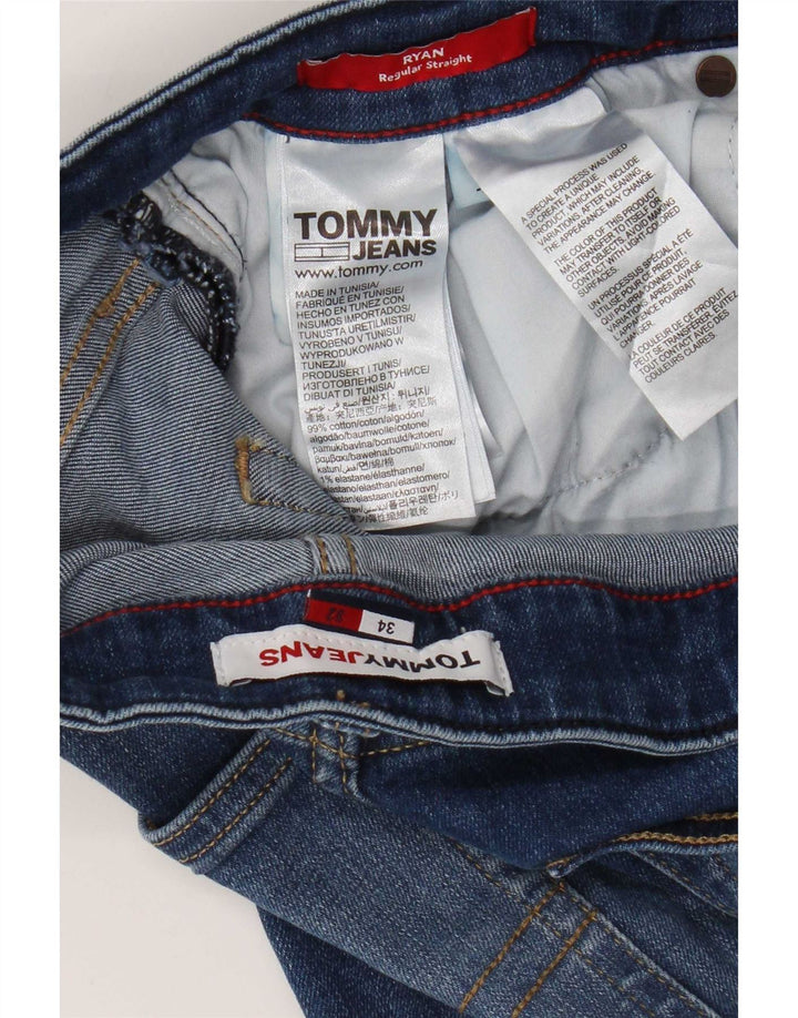 Tommy Hilfiger Męskie Ryan Regular Straight Jeans W34 L32 Niebieskie bawełniane