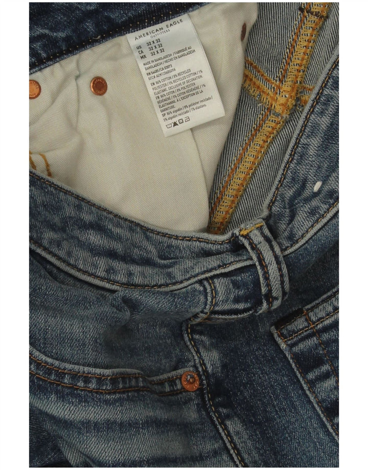 Męskie jeansy American Eagle Airflex Straight W32 L32 Niebieskie bawełniane