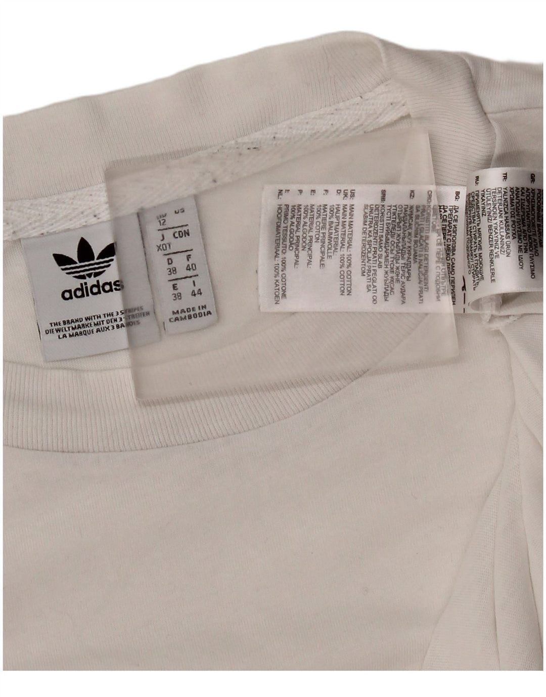 Damska koszulka Adidas Top UK 12 Średnia biała bawełna
