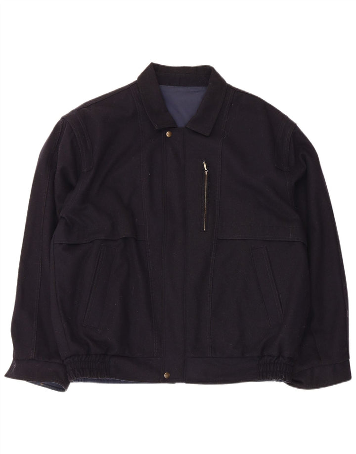 Vintage męska kurtka bomber UK 42 XL granatowa