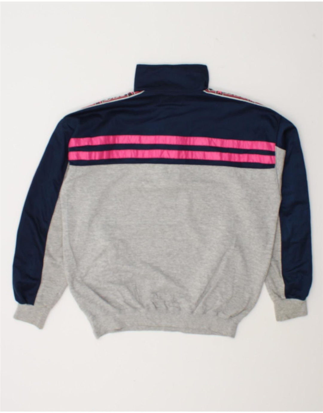 Męski sweter z grafiką i zamkiem błyskawicznym ASICS, średnioszary, z blokami kolorów