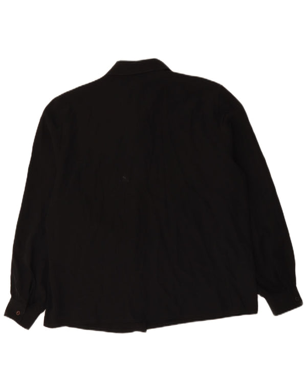 Damska bluzka koszulowa Primavera Firenze UK 18 XL, czarna, poliester