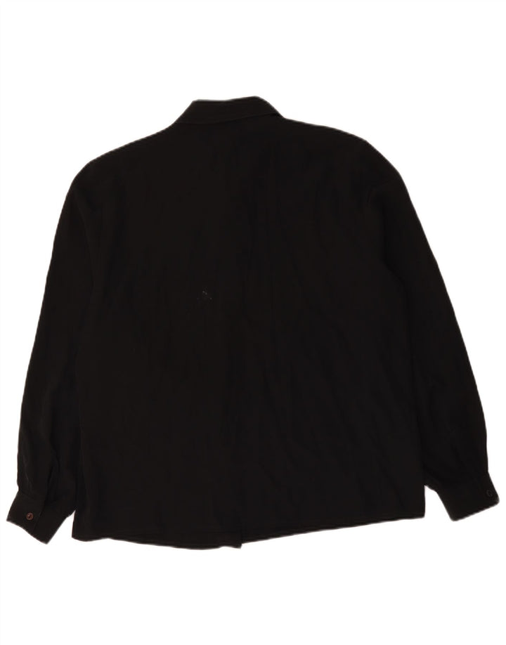 Damska bluzka koszulowa Primavera Firenze UK 18 XL, czarna, poliester