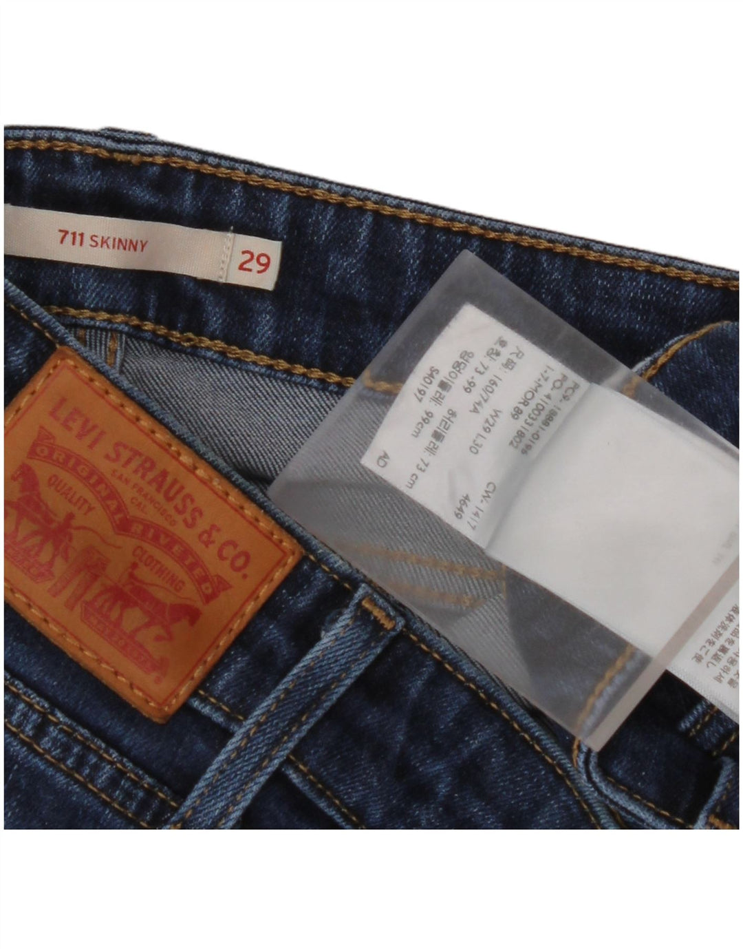 Damskie jeansy LEVI'S 711 Skinny W29 L30 Niebieski Lyocell