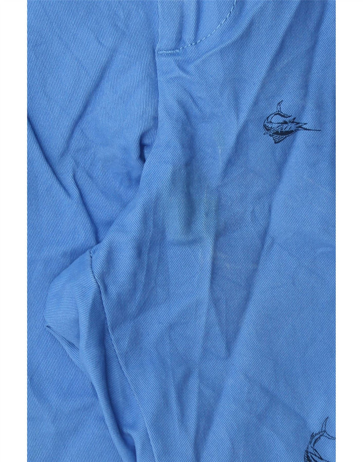 Męskie spodenki chino IZOD Salt Water W34, duże, niebieskie, bawełniane w cętki