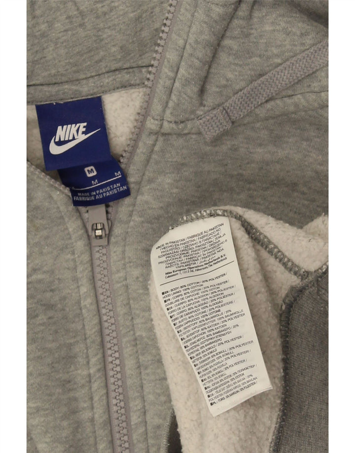 Męski sweter z kapturem i zamkiem NIKE Średni szary, bawełniany w cętki