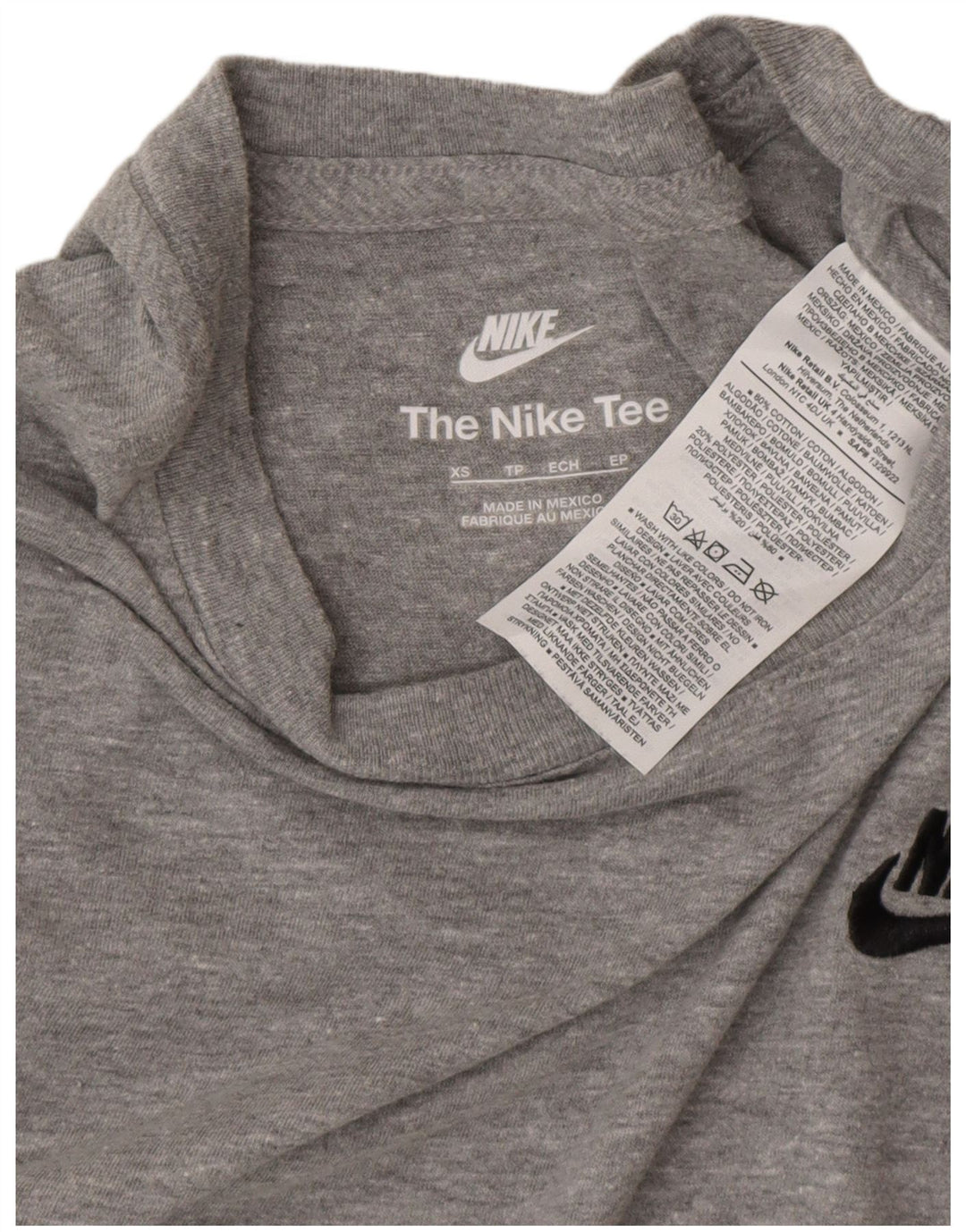Męska koszulka T-shirt NIKE XS, szara, bawełniana w plamki