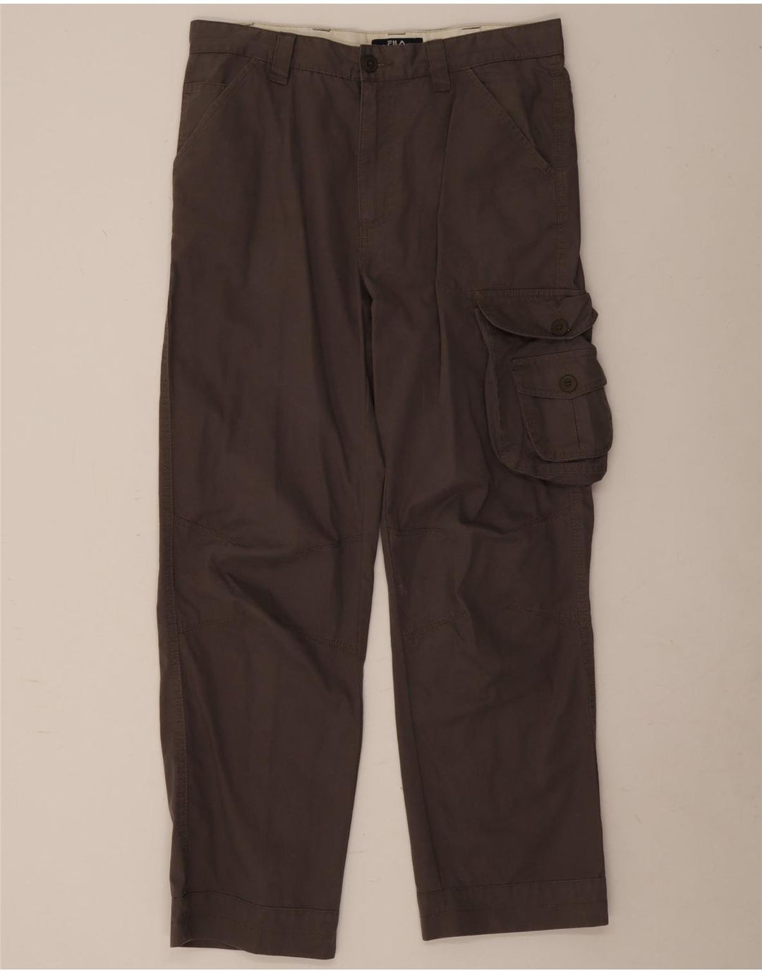 Spodnie męskie Fila Straight Cargo W32 L28 Brązowe bawełniane