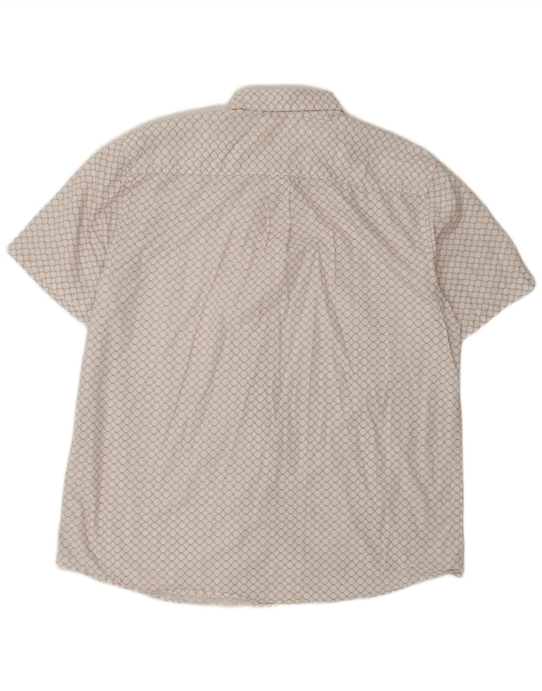 Męska koszula z krótkim rękawem Mossimo XL, biała, geometryczna bawełna