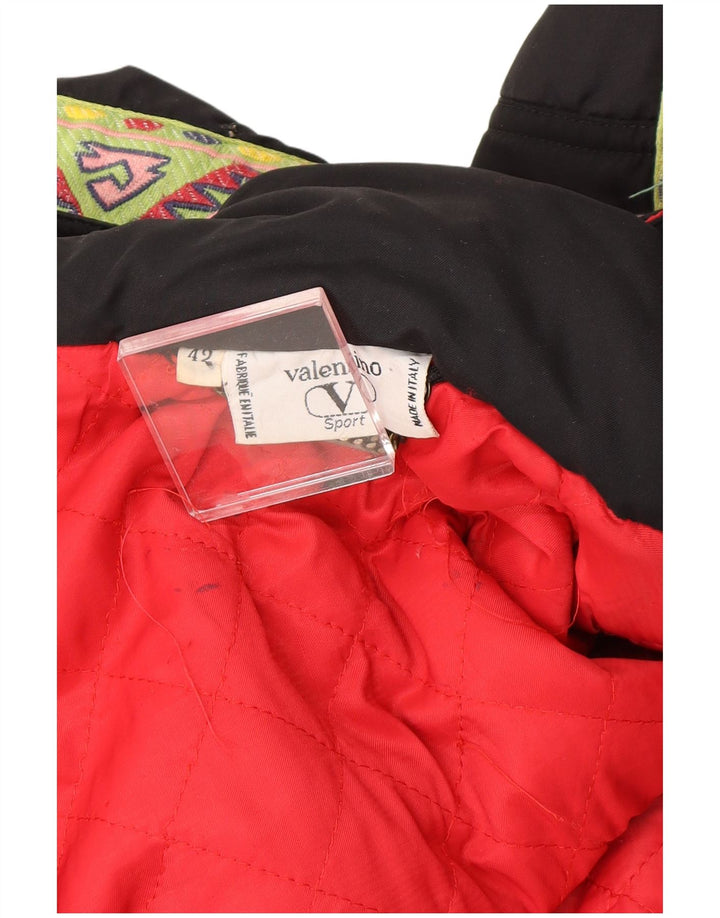 Męska kurtka wiatrówka z kapturem Valentino US 42 XL, czarny, geometryczny poliester