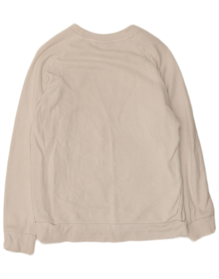 Bluza damska Adidas Oversized Sweter UK 10 Mała Biała Bawełna