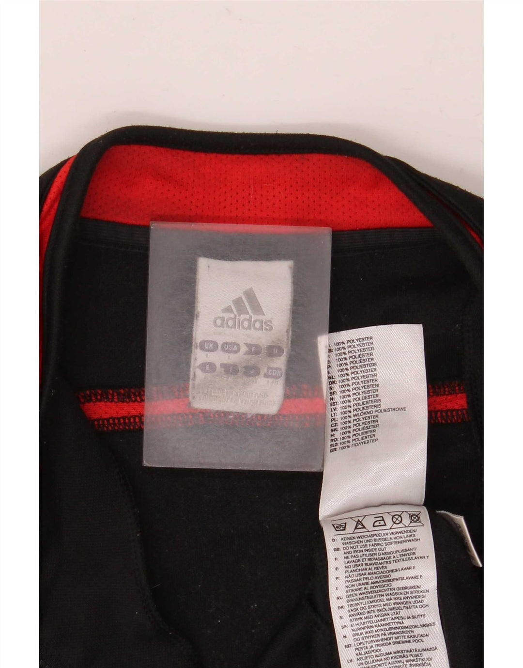 Męski dres Adidas z zamkiem błyskawicznym i dużym czarnym blokiem kolorów