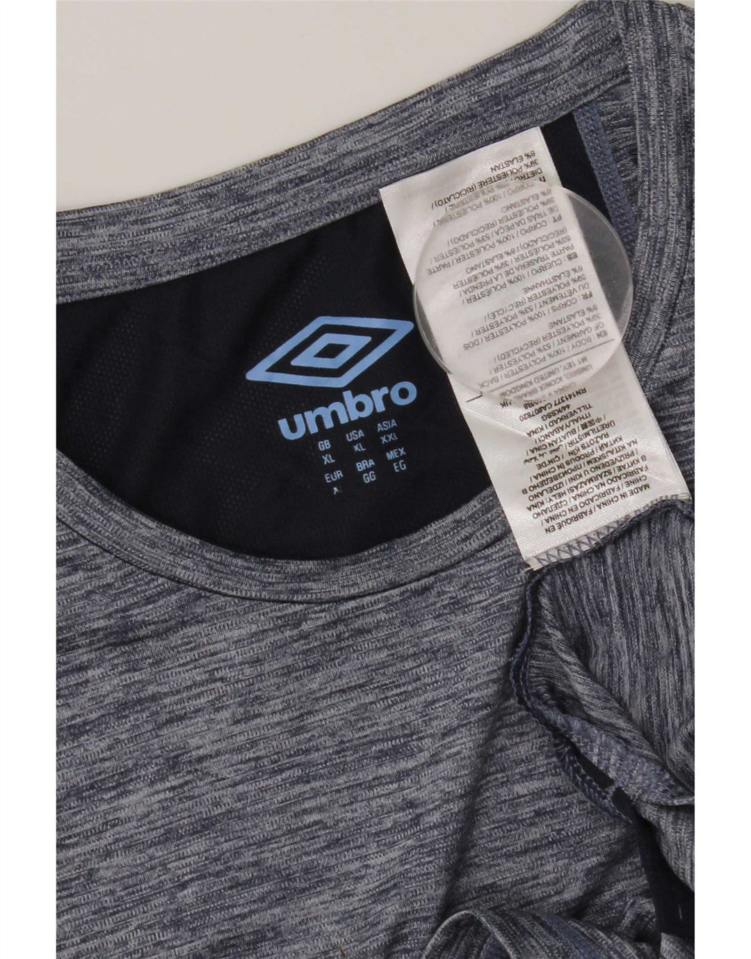 T-shirt męski Umbro, top XL, granatowy, nakrapiany poliester