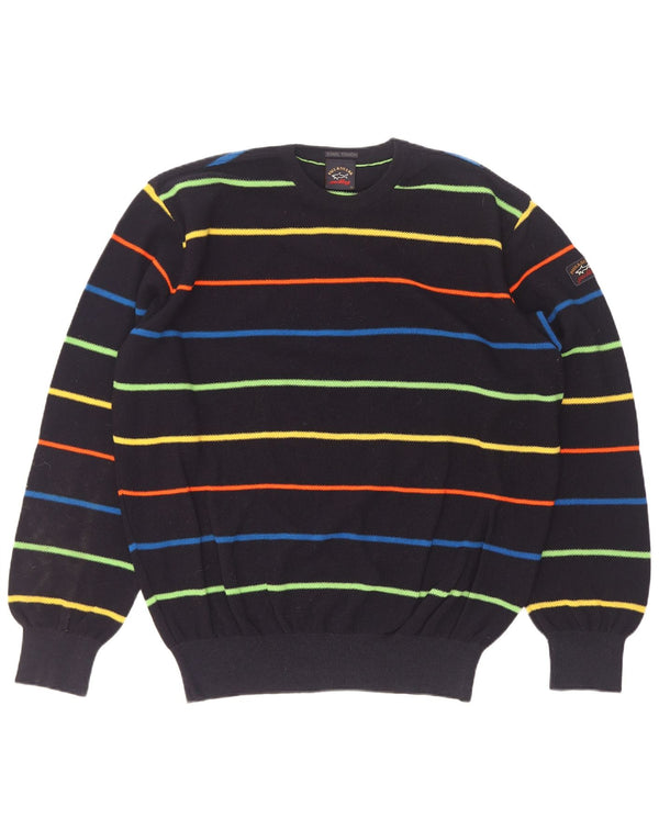 Męski sweter Paul & Shark Yachting z okrągłym dekoltem XL, granatowy w paski