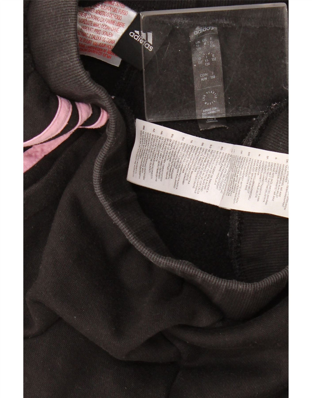 Dziewczęce spodnie dresowe ADIDAS Joggers 11-12 lat, czarna bawełna