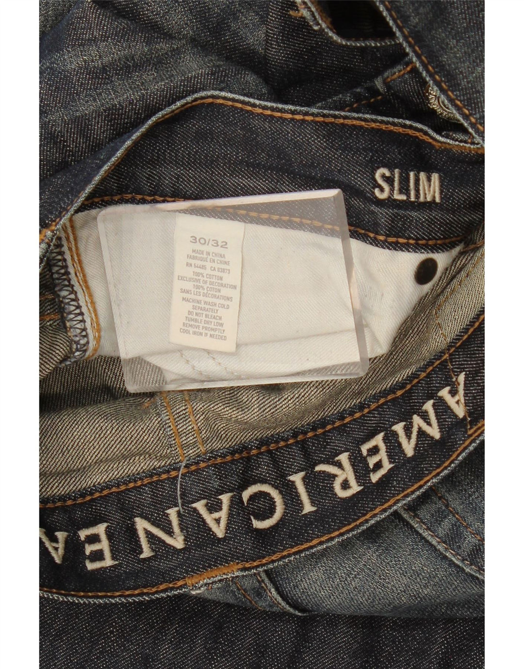 Męskie jeansy slim fit AMERICAN EAGLE W30 L32 Niebieskie bawełniane
