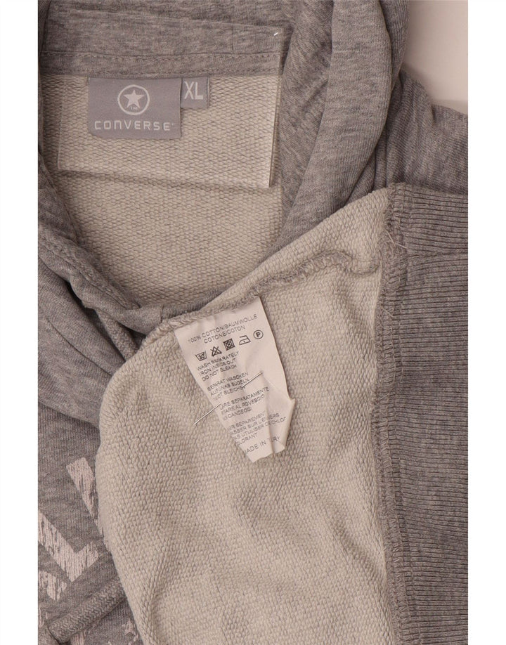 CONVERSE Damska bluza z kapturem All Star Longline Graphic UK 18 XL, szara