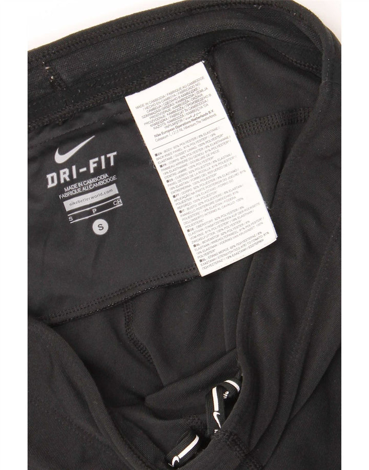 Damskie legginsy Nike Capri UK 8, małe, czarne, poliestrowe cętki