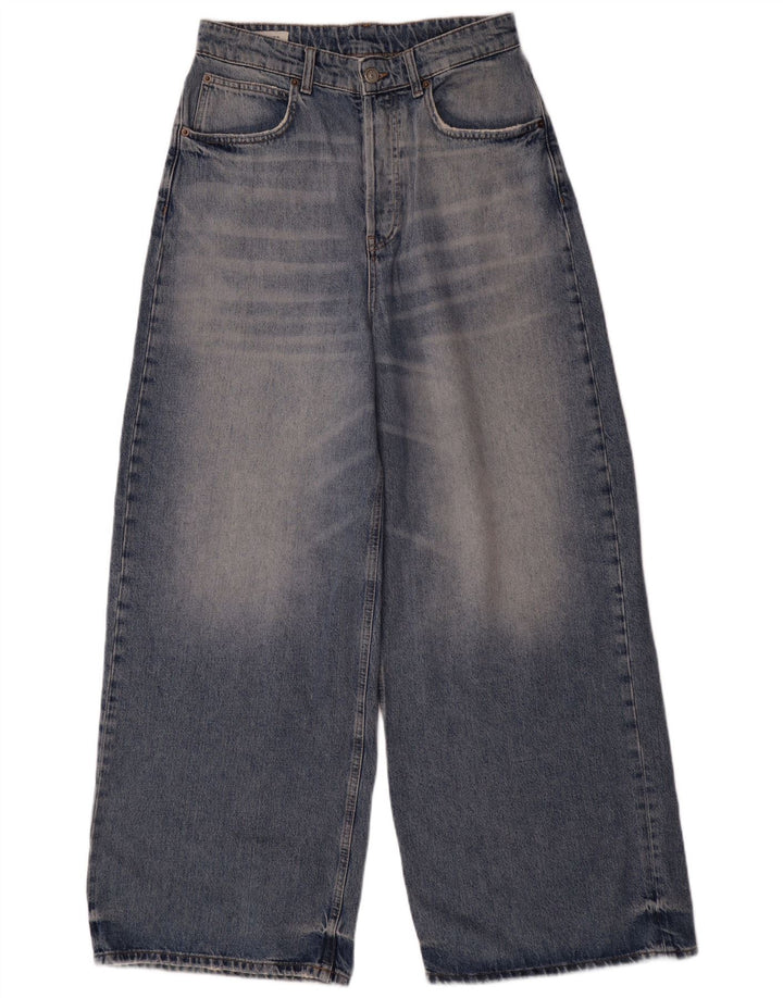 Męskie dżinsy z szeroką nogawką ZARA EU 38 Small W30 L31 Niebieskie bawełniane