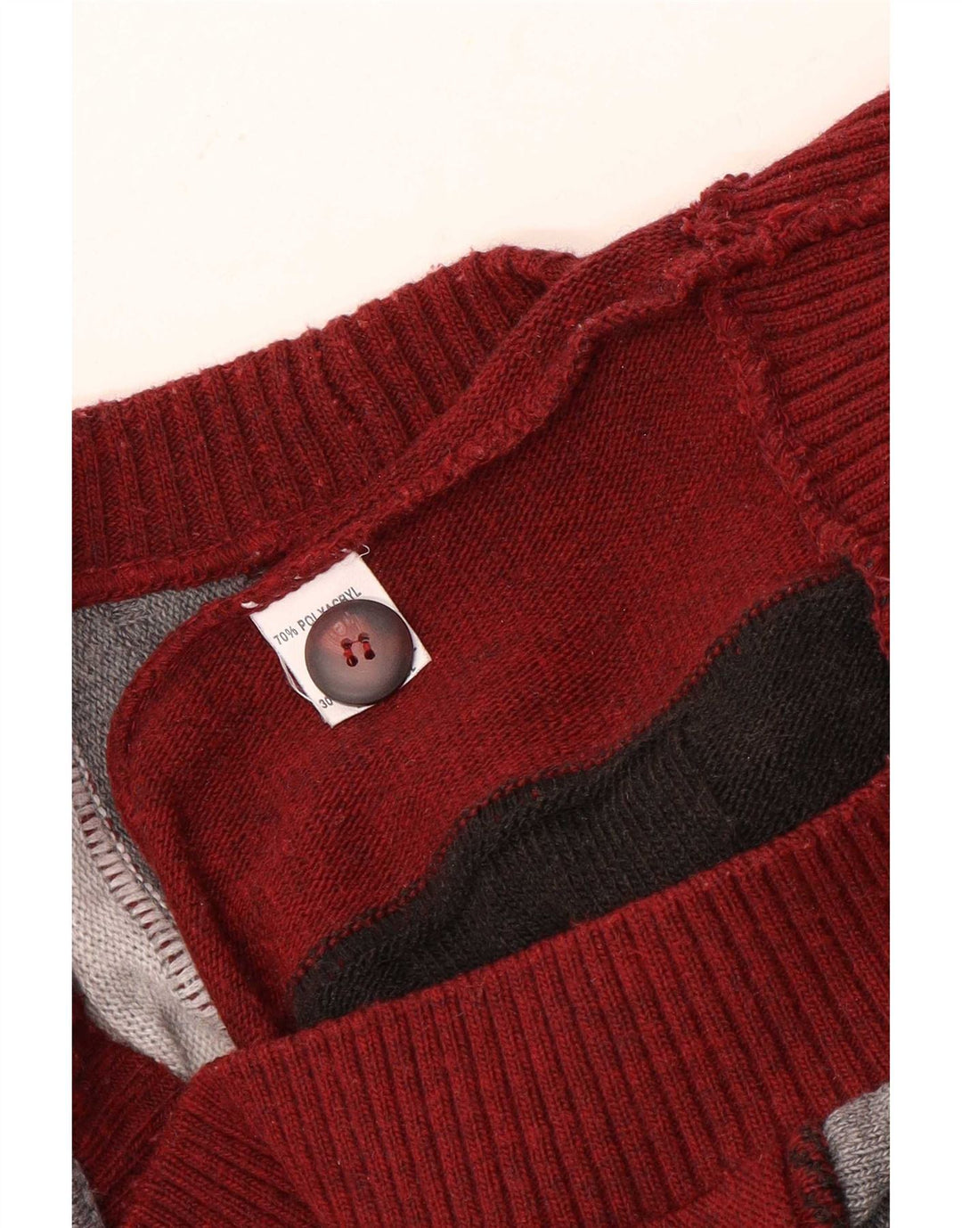 Vintage męski sweter rozpinany, duży, wielokolorowy, akrylowy w paski