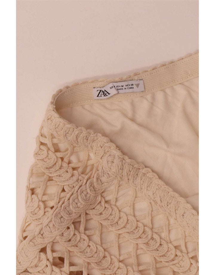 Spódnica damska Zara Maxi średnia W28 beżowa bawełna