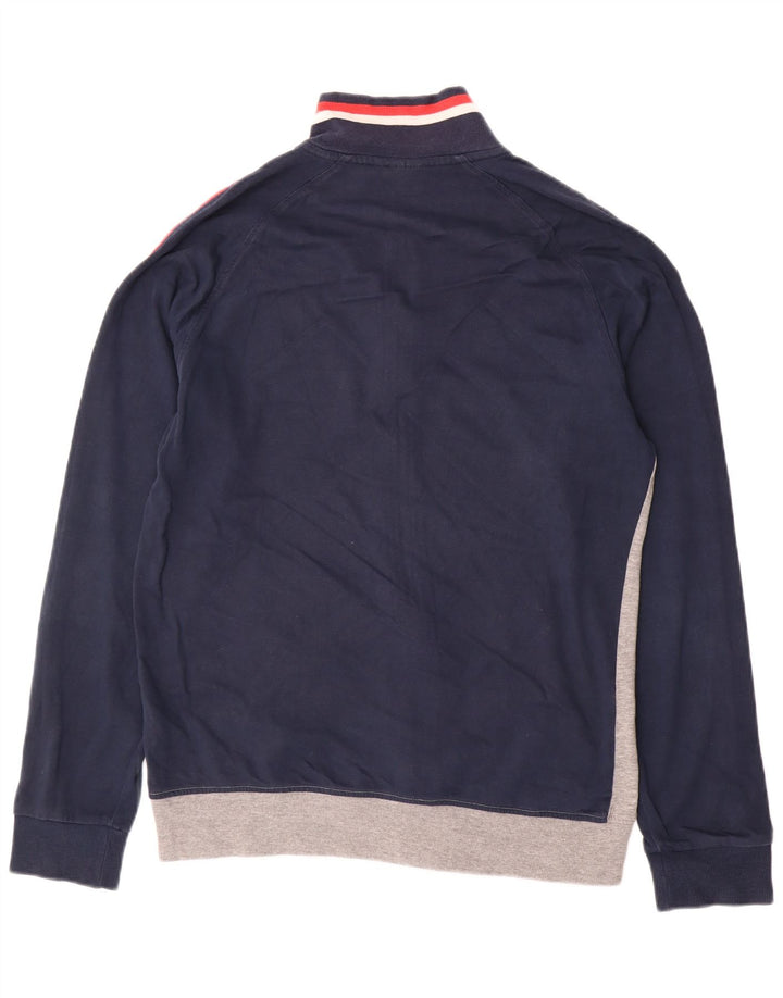 Męska kurtka dresowa Diadora w stylu retro, duża, granatowa, z blokami kolorów