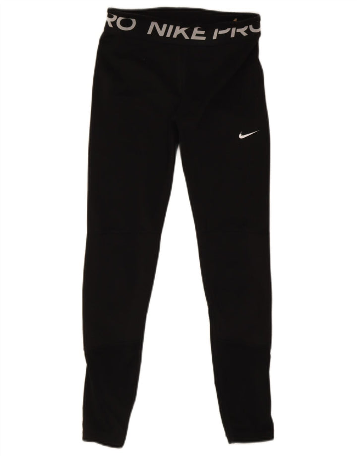 Damskie legginsy Nike Dri Fit Graphic UK 14, duże, czarne, poliestrowe
