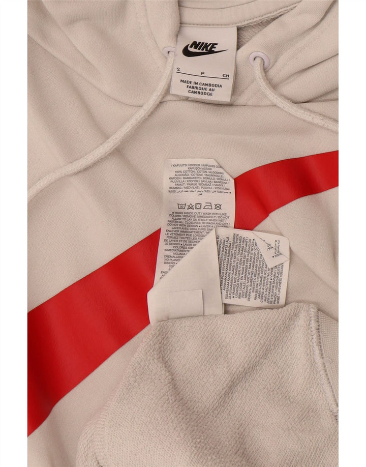Męski sweter z kapturem Nike z grafiką, mały, biały, bawełniany