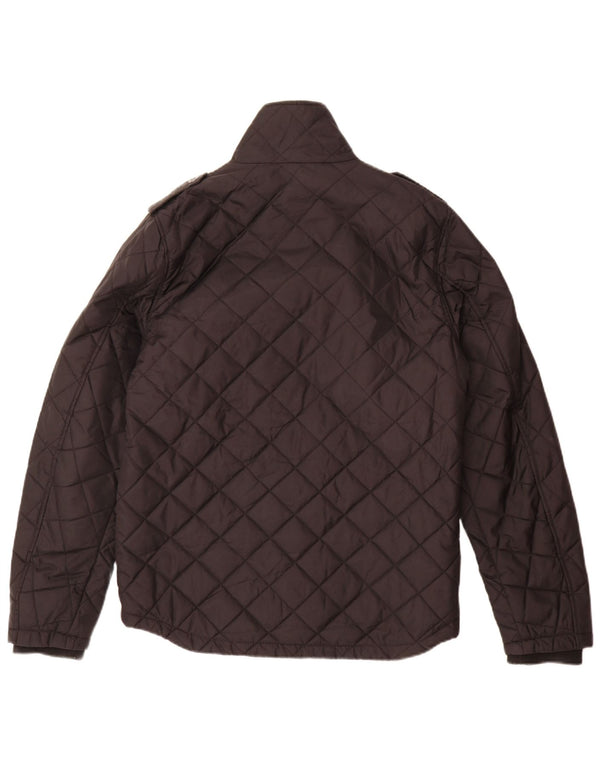 Męska pikowana kurtka wojskowa Jack & Jones UK 38, średni czarny nylon