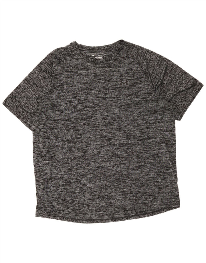 Męski t-shirt Under Armour Top 2XL, szary, nakrapiany poliester