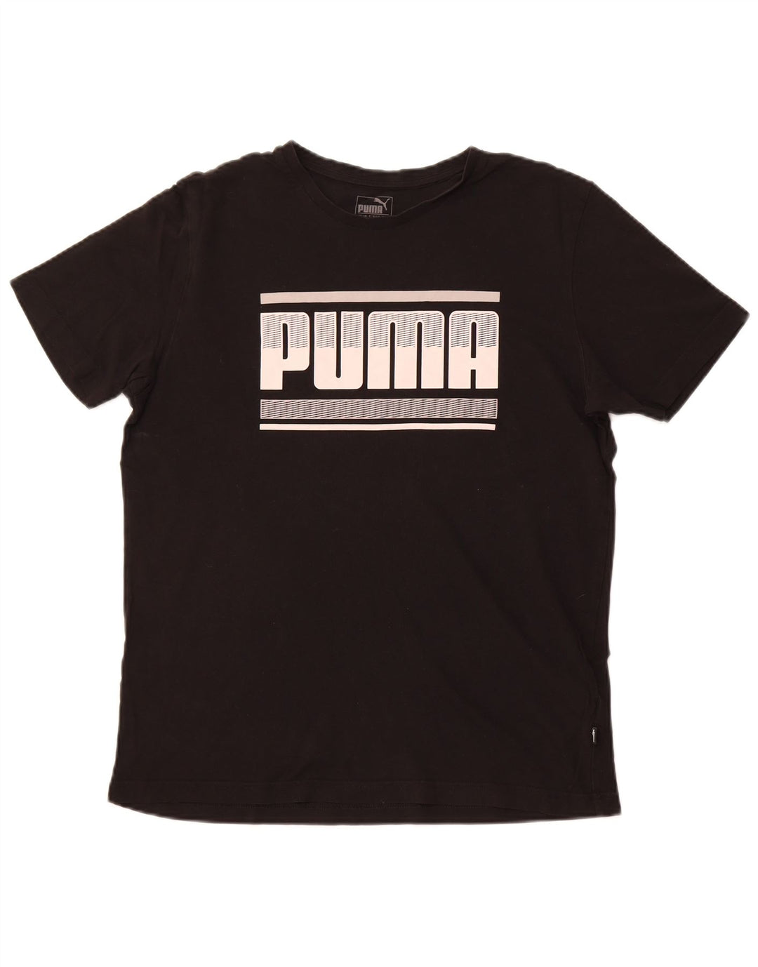 Męski T-shirt z grafiką PUMA, duży, czarny, bawełniany