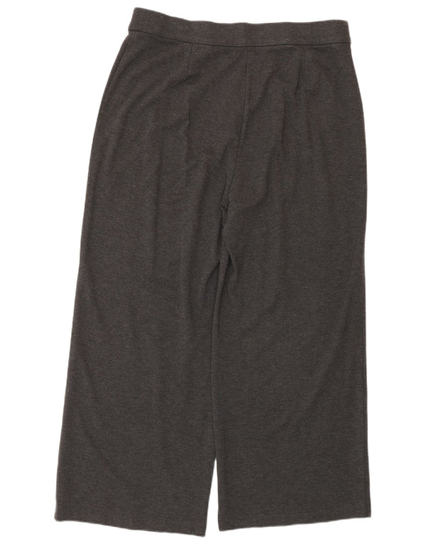 Marks & Spencer Damskie spodnie z szerokimi nogawkami UK 18 XL W34 L28 Szary poliester