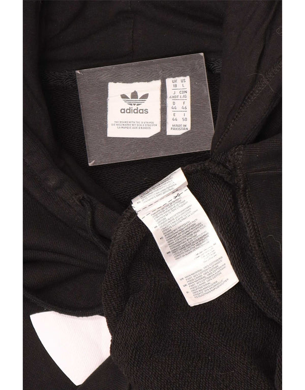 Damska bluza z kapturem Adidas Graphic UK 18 XL Czarna bawełna