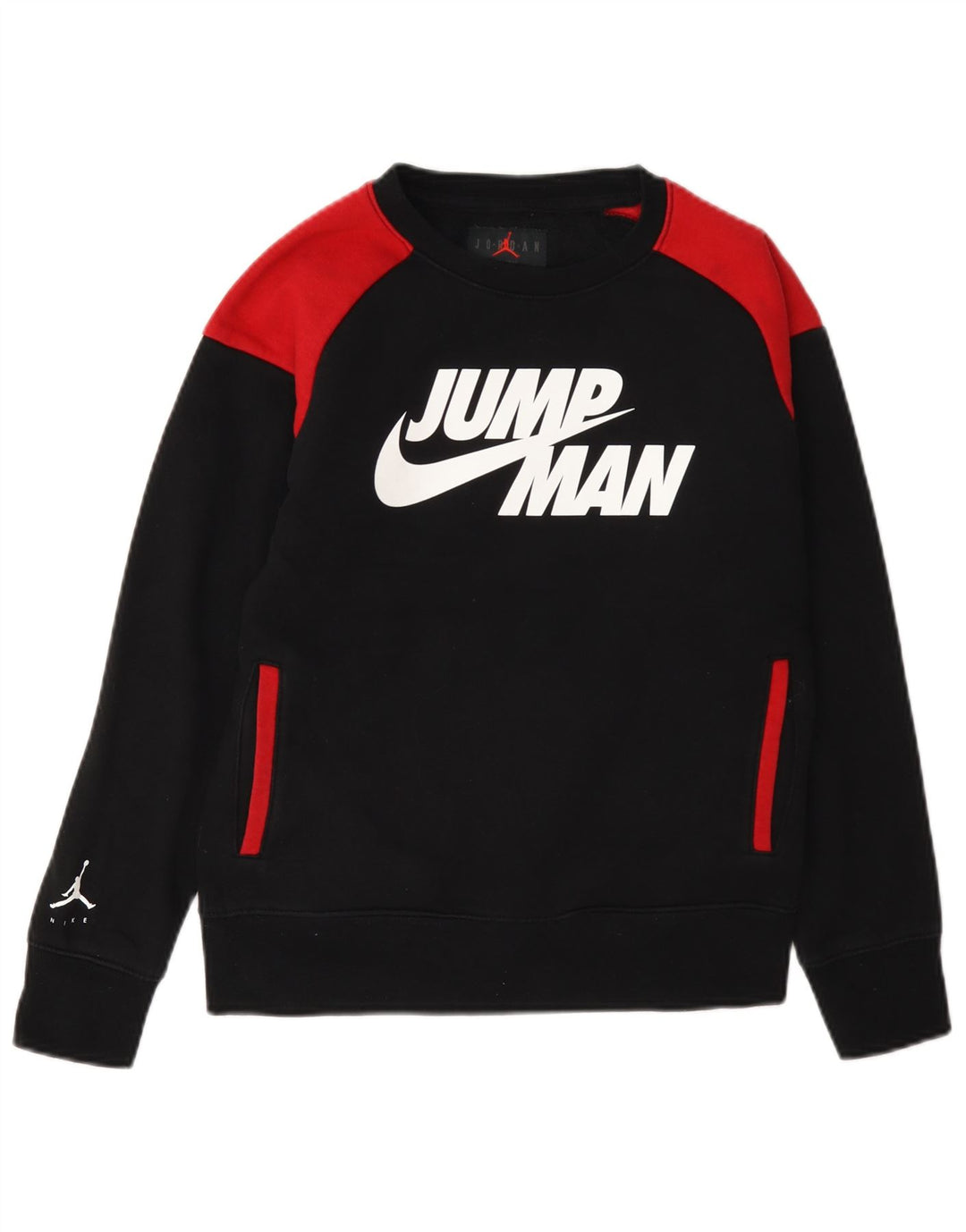 Chłopięcy sweter z grafiką Jordan 10-11 lat, średni czarny, blok kolorów
